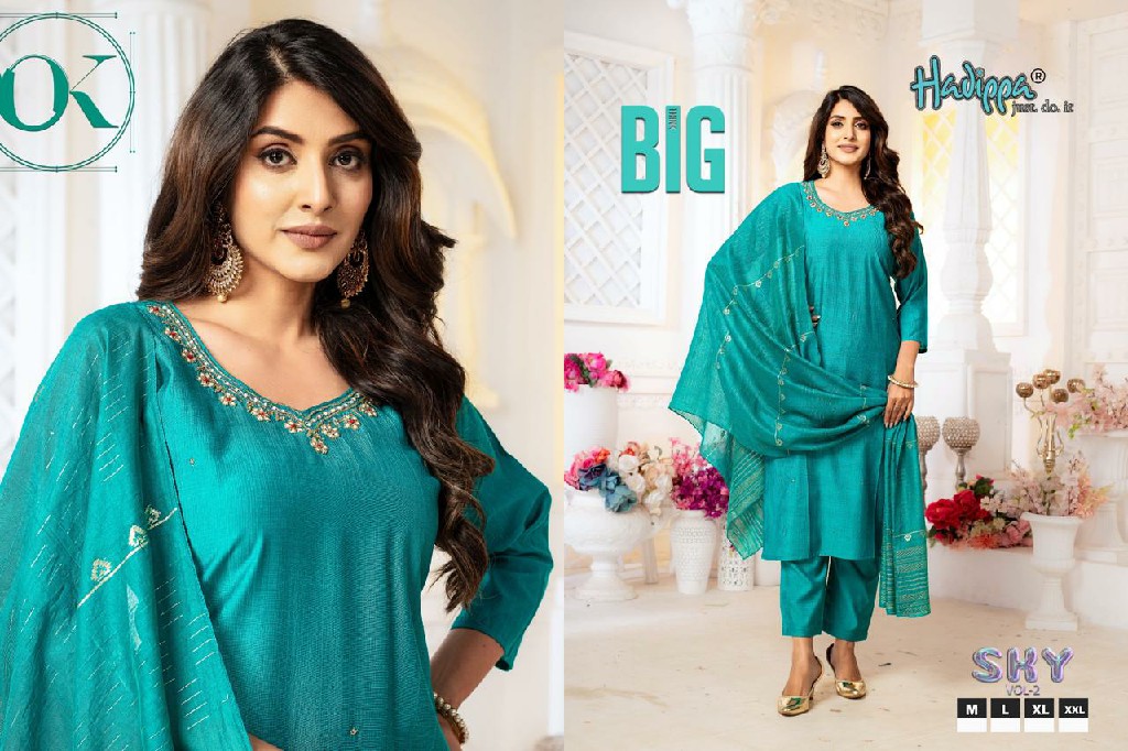 Hadippa Sky Vol-2 Wholesale Straight Cut Kurti With Pant And Dupatta