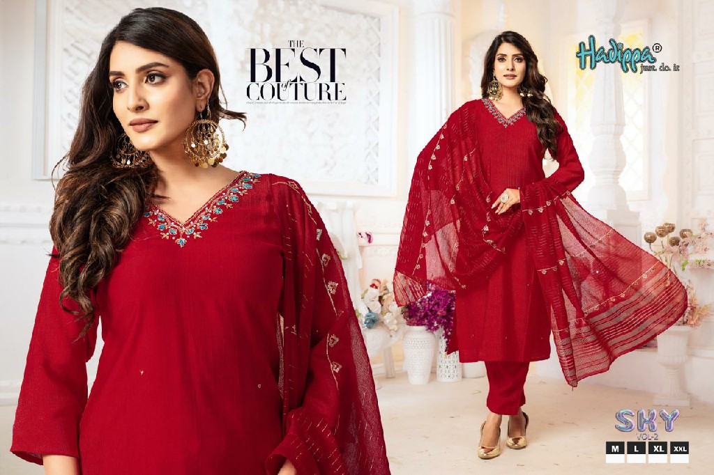 Hadippa Sky Vol-2 Wholesale Straight Cut Kurti With Pant And Dupatta