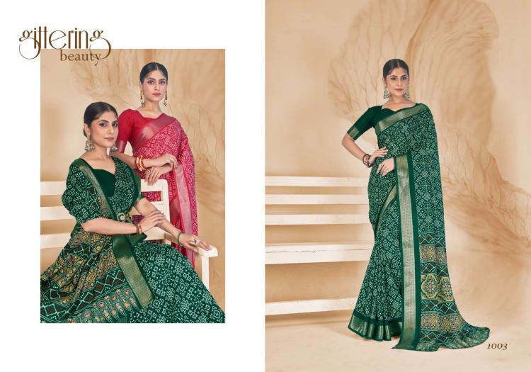 shubh shree creation hi tech trendy design dola silk saree exports