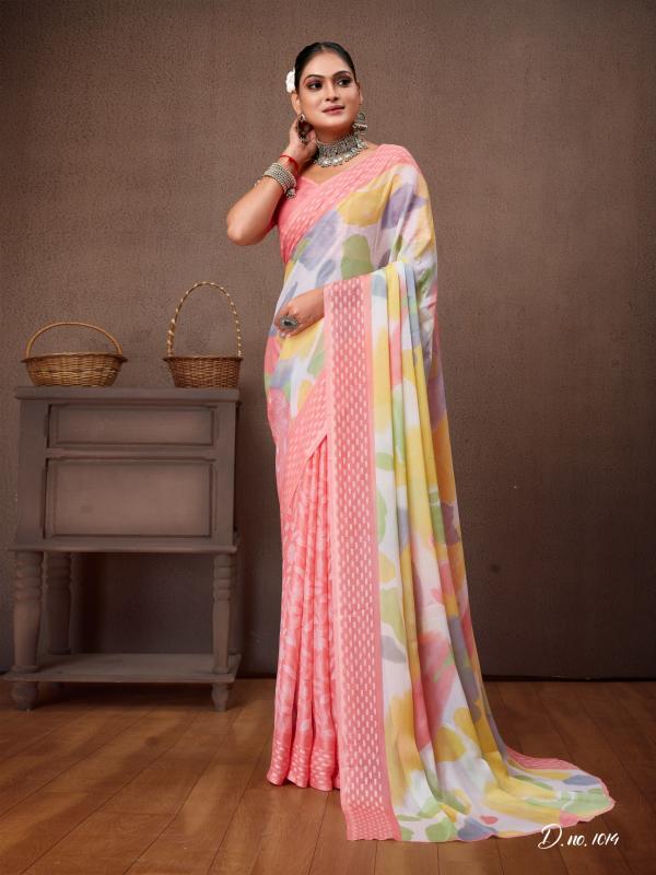 dhaga aavi vol 2 daily wear chiffon fancy saree wholesaler