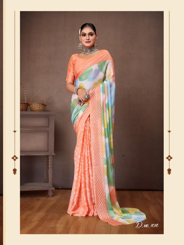 dhaga aavi vol 2 daily wear chiffon fancy saree wholesaler