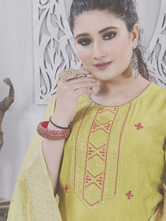 noor vol 1 by krishna trendz readymade elegance jacquard salwar suit