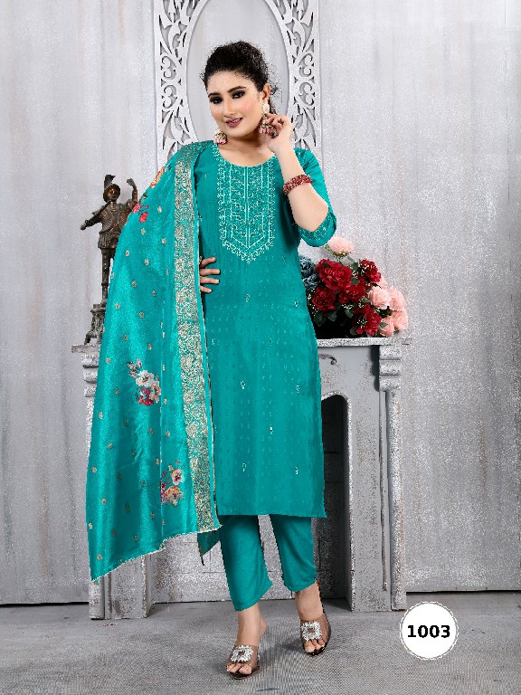 noor vol 1 by krishna trendz readymade elegance jacquard salwar suit