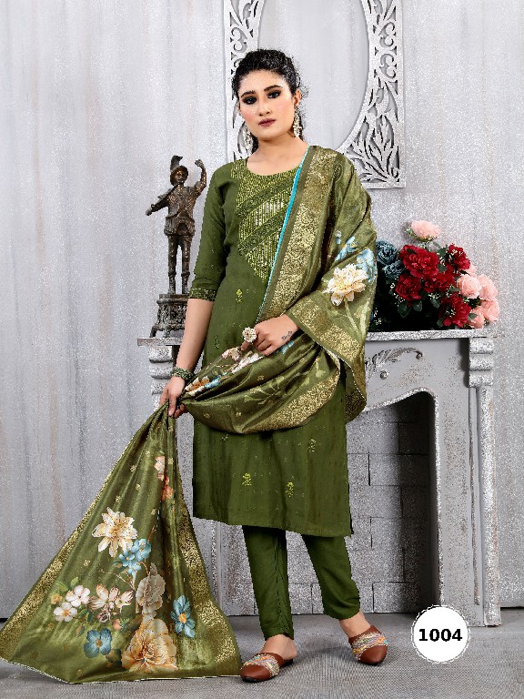 noor vol 1 by krishna trendz readymade elegance jacquard salwar suit
