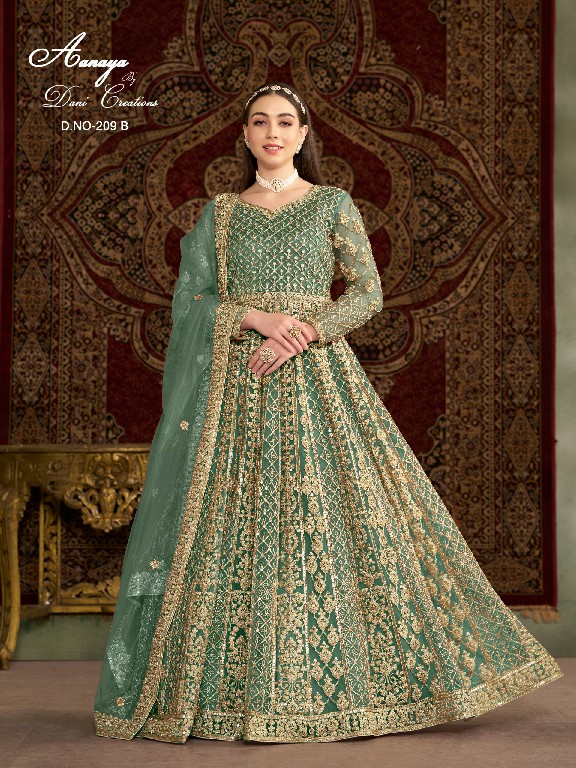 Twisha By Dani Creations aanaya vol 209 design colours long anarkali dresses