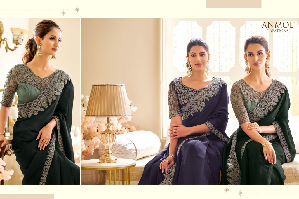 Anmol Creations Elegance Vol-19 Wholesale Function Wear Ethnic Sarees