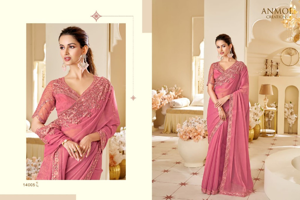 Anmol Creations Elegance Vol-19 Wholesale Function Wear Ethnic Sarees