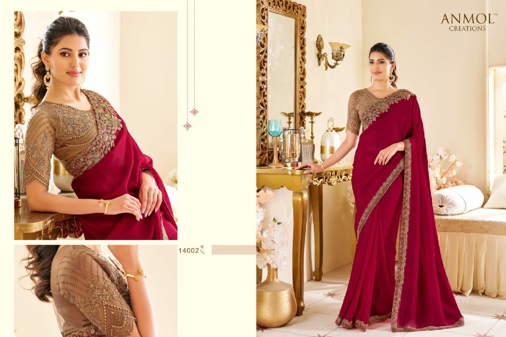 Anmol Creations Elegance Vol-19 Wholesale Function Wear Ethnic Sarees