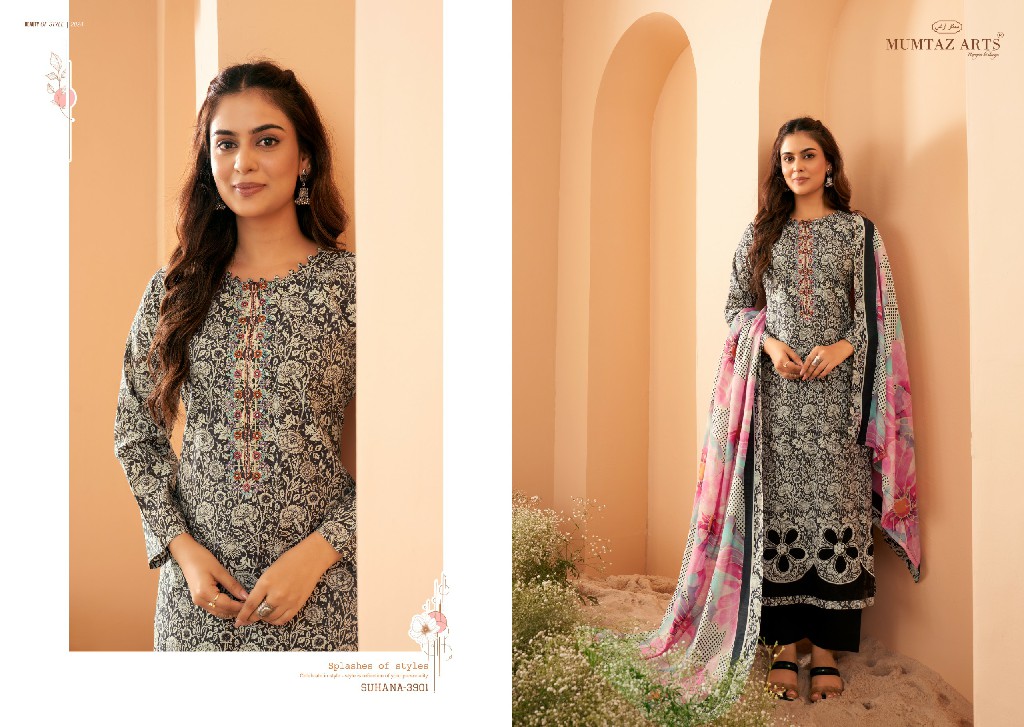 Mumtaz Arts Suhana Wholesale VIscose Muslin With Embroidery Work Dress Material