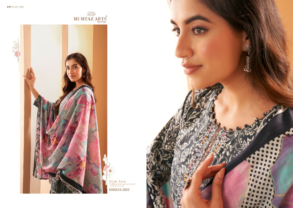 Mumtaz Arts Suhana Wholesale VIscose Muslin With Embroidery Work Dress Material