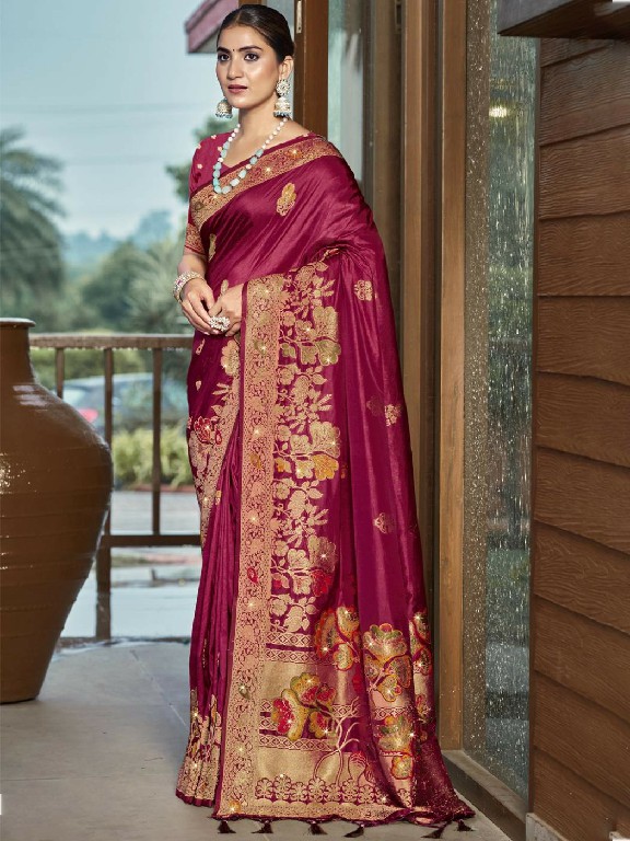 bunawat radhika pyari vol - 02 festival wear wedding wear silk fabric saree