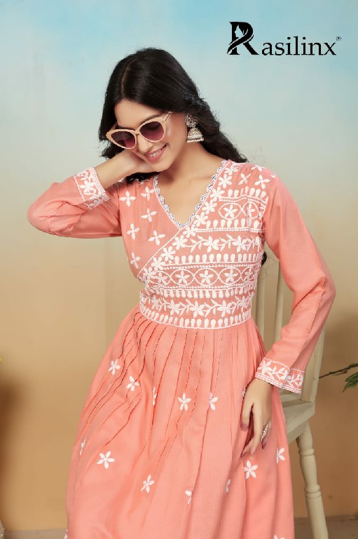 Rasili Nx Sui Dhaga Vol-4 Wholesale Chikankari Gown Kurti With Pant Set