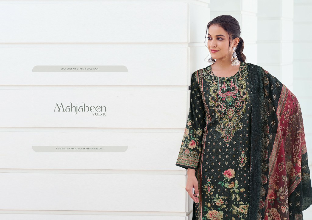 Shree Shalika Mahjabeen Vol-10 Wholesale Cotton Lawn With Embroidery Work Salwar Suits