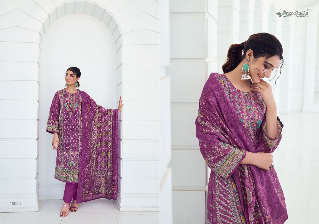 Shree Shalika Mahjabeen Vol-10 Wholesale Cotton Lawn With Embroidery Work Salwar Suits