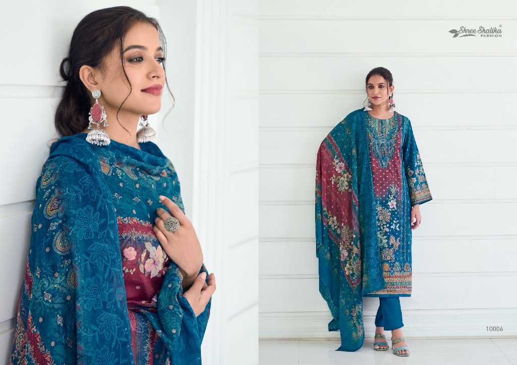 Shree Shalika Mahjabeen Vol-10 Wholesale Cotton Lawn With Embroidery Work Salwar Suits