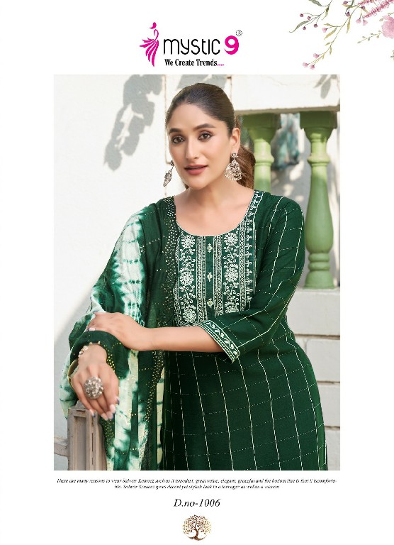 Mystic 9 Maya Vol-1 Wholesale Straight Cut Kurti With Pant And Dupatta