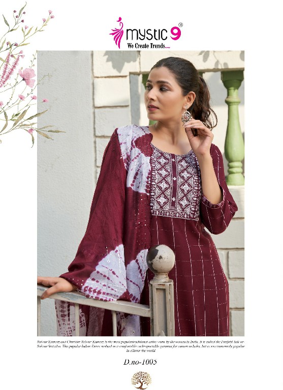Mystic 9 Maya Vol-1 Wholesale Straight Cut Kurti With Pant And Dupatta