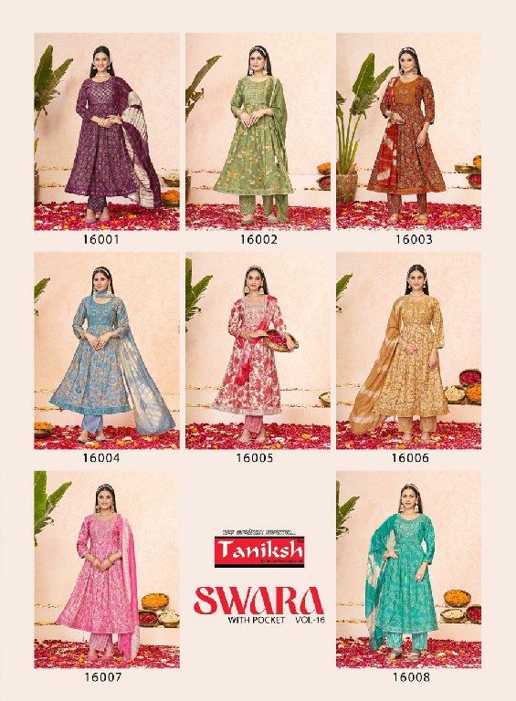 swara vol 16 by taniksh capsule readymade stylish look salwar suit