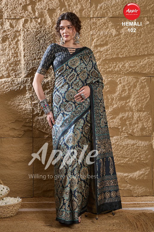 apple launch hemali vol 1 fashionable dolphin sp printed saree