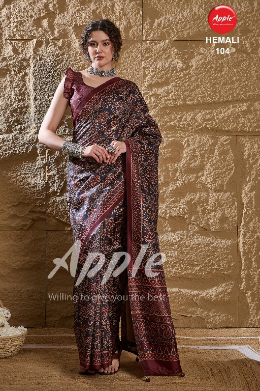 apple launch hemali vol 1 fashionable dolphin sp printed saree