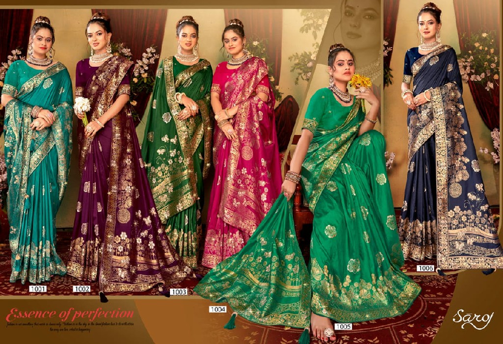 Saroj Nairaa Dola Saroski Vol-2 Wholesale Dola Fabrics Silk Sarees