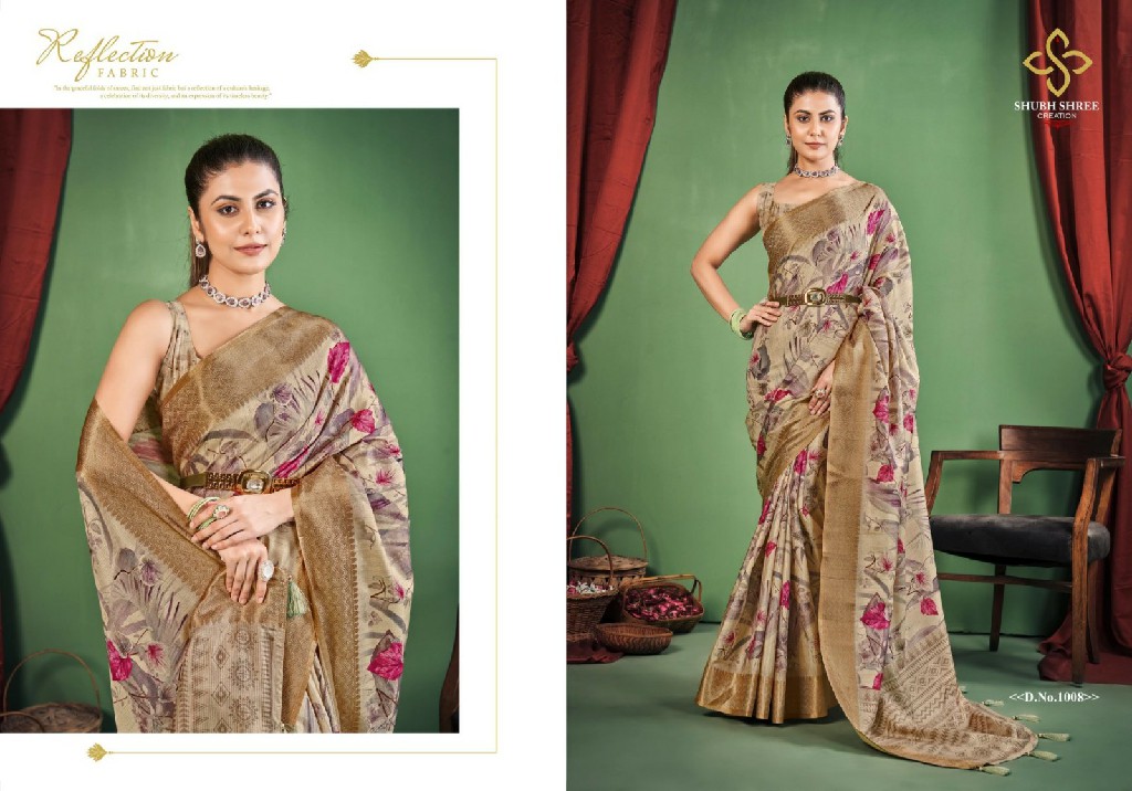 shubh shree creation toral digital dola silk casual wear ladies saree