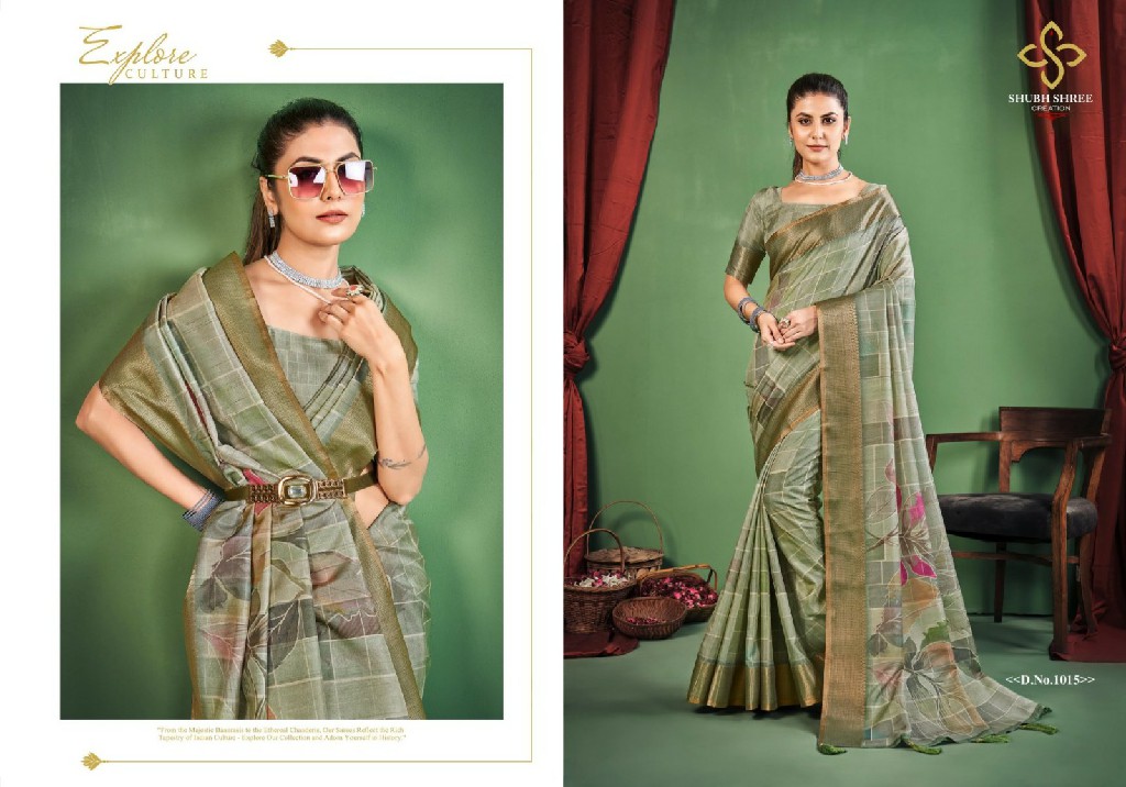 shubh shree creation toral digital dola silk casual wear ladies saree