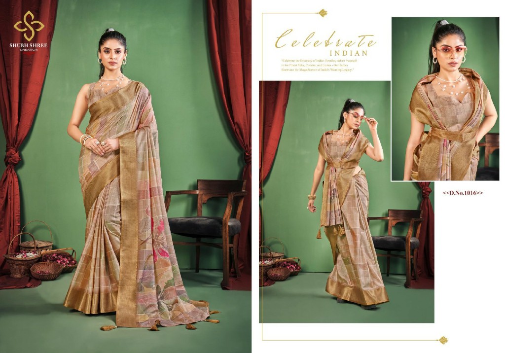 shubh shree creation toral digital dola silk casual wear ladies saree