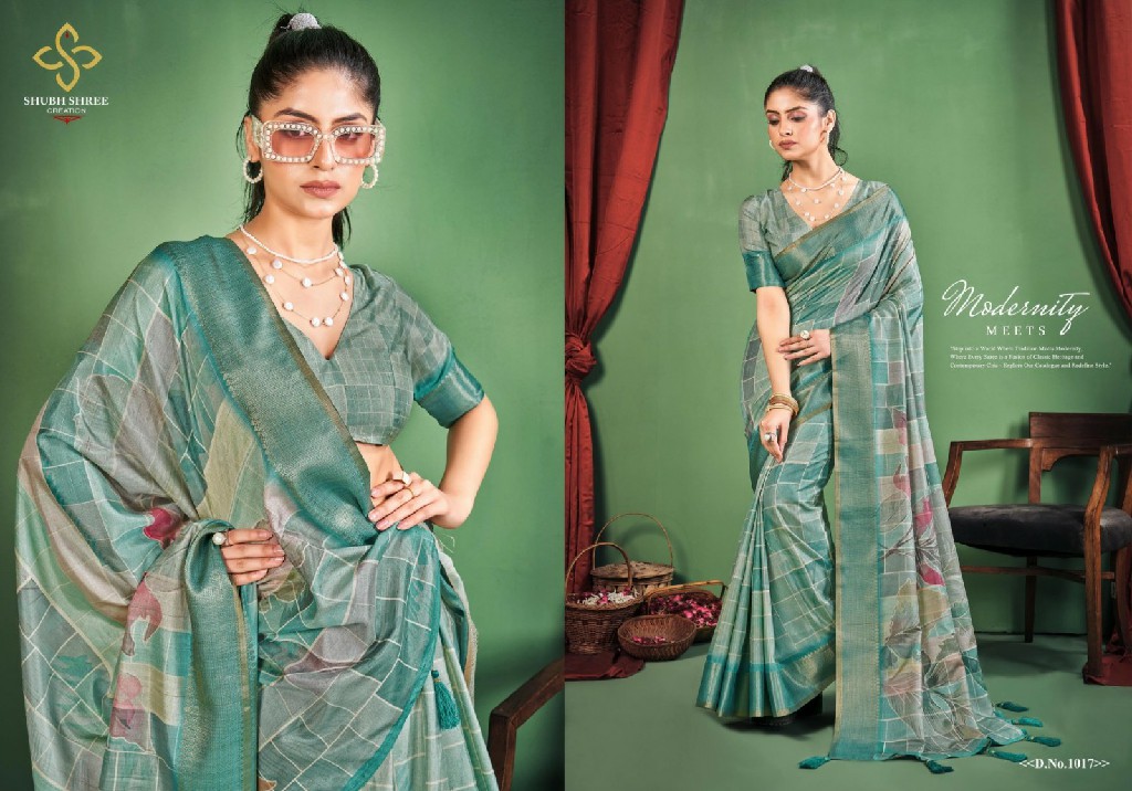 shubh shree creation toral digital dola silk casual wear ladies saree