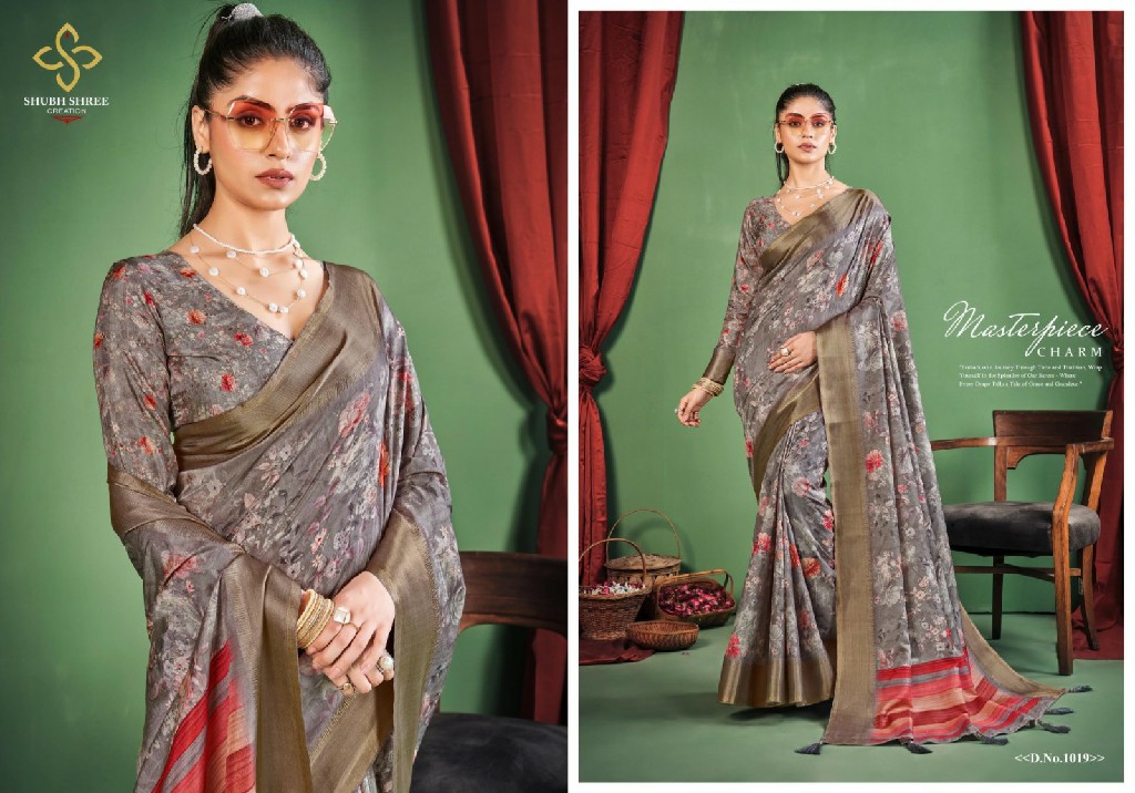 shubh shree creation toral digital dola silk casual wear ladies saree