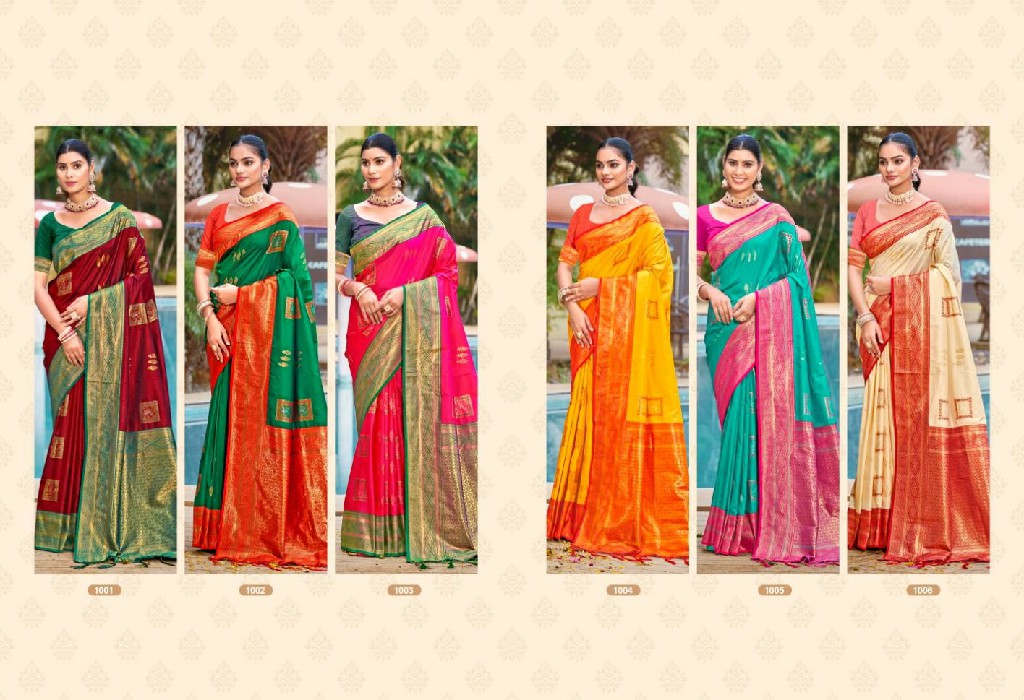 bunawat shriprada silk wedding festival wear silk fabric saree collection