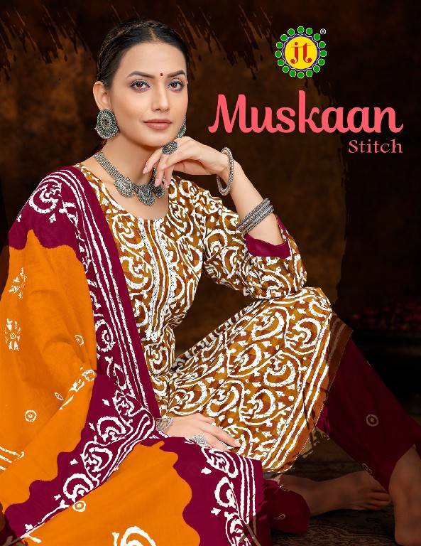 JT Muskan Wholesale Cotton Fabrics Readymade Salwar Suits