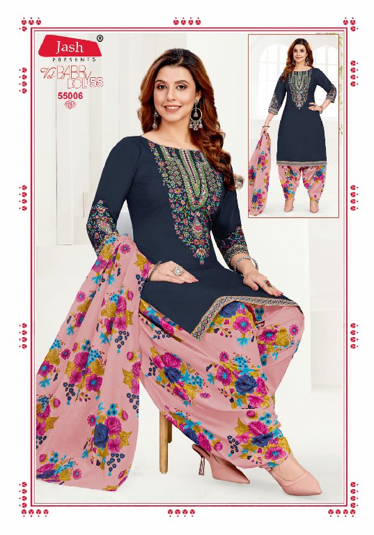 Jash BabyDoll Vol-55 Wholesale Pure Cotton Dupatta Printed Dress Material