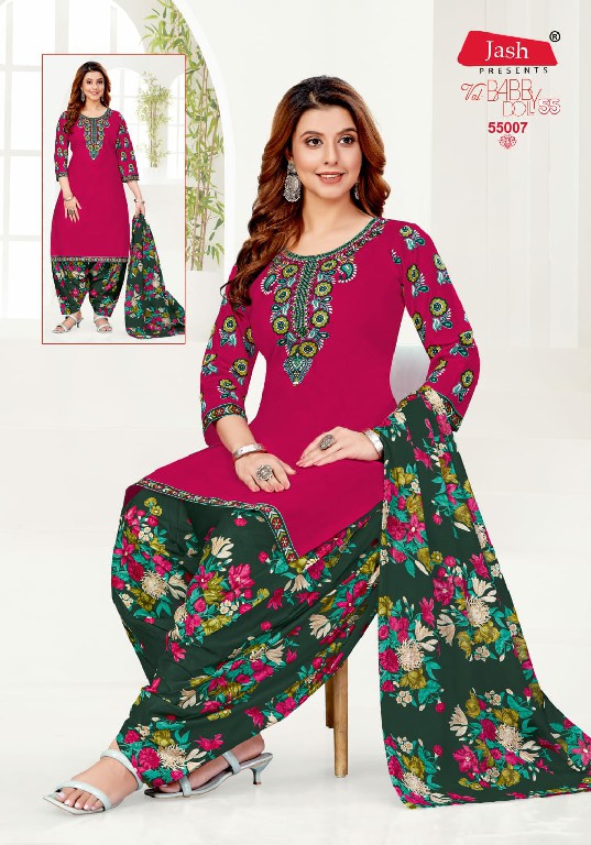 Jash BabyDoll Vol-55 Wholesale Pure Cotton Dupatta Printed Dress Material