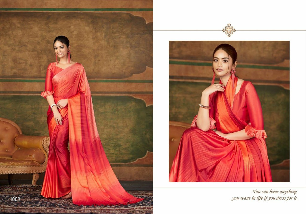 Silkvilla Signature Wholesale Satin Silk Fabrics Printed Sarees