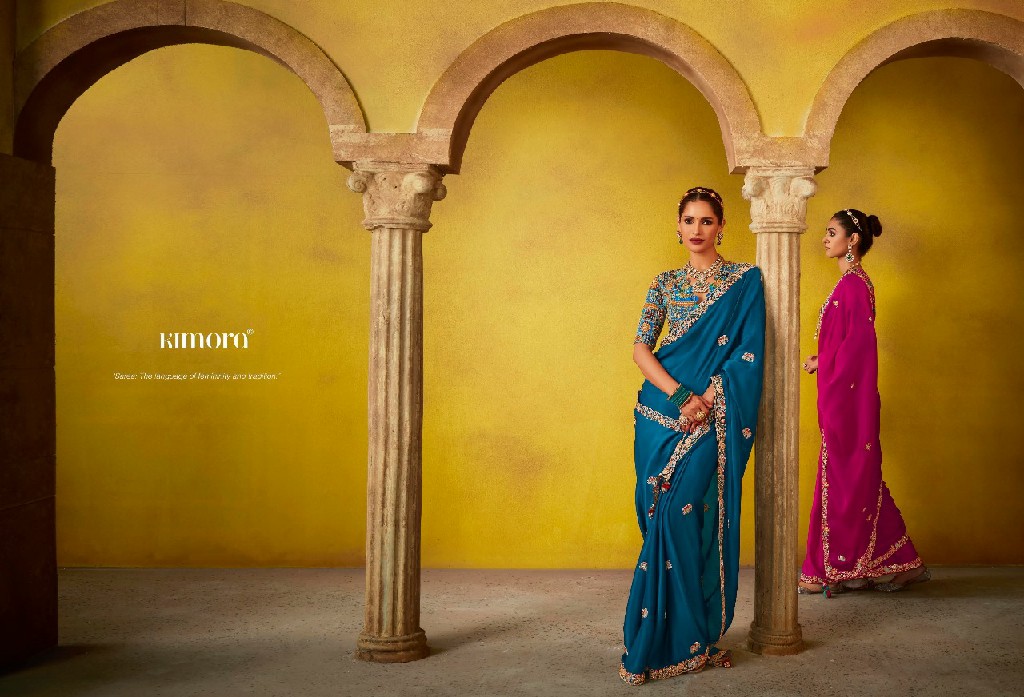 Kimora Divani Wholesale Tissue Silk Designer Ethnic Sarees Catalog