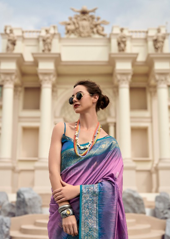 rajpath launch white mango silk with contras border festive wear ethnic saree