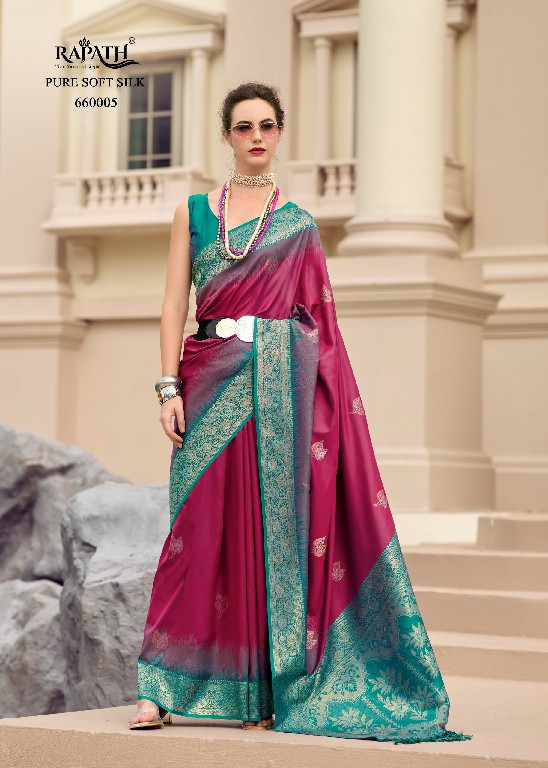 rajpath launch white mango silk with contras border festive wear ethnic saree