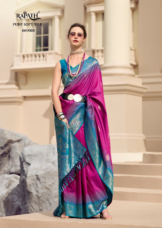 rajpath launch white mango silk with contras border festive wear ethnic saree