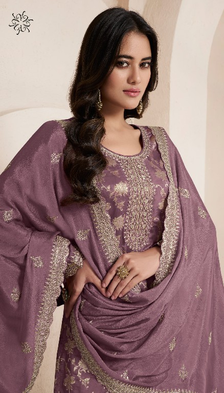 vinay kuleesh silky vol 4 lotus silk jacquard embroidery salwar suits