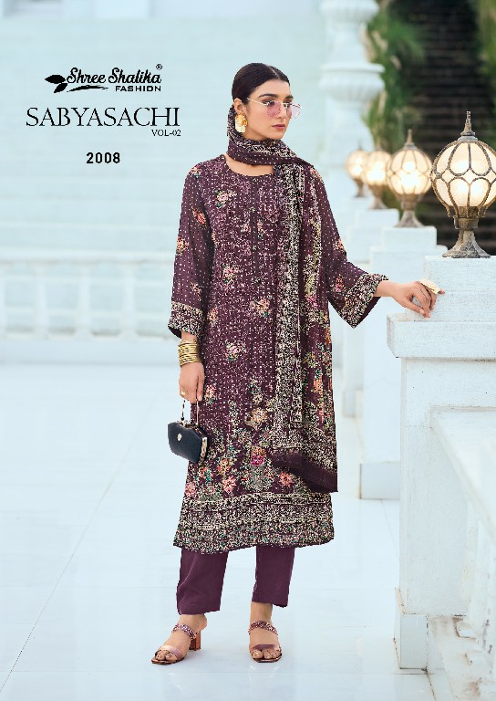 Shree Shalika Sabyasachi Vol-2 Wholesale Pure Georgette Fabrics Straight Salwar Suits