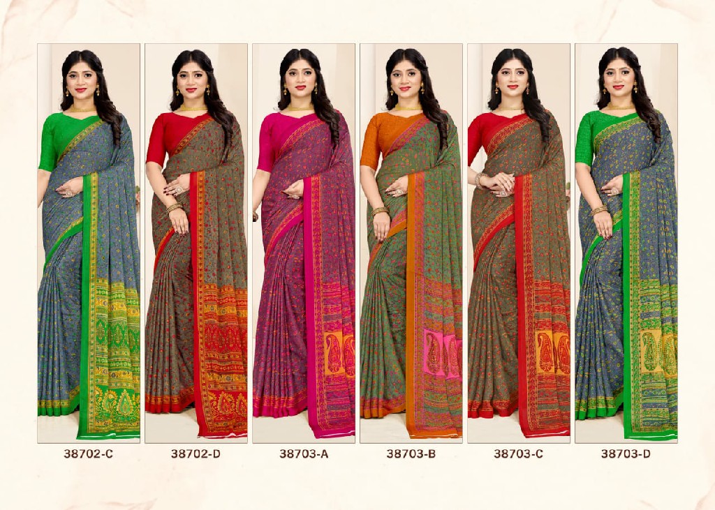 Ruchi Star Chiffon 180 Wholesale Chiffon Fabrics Printed Sarees