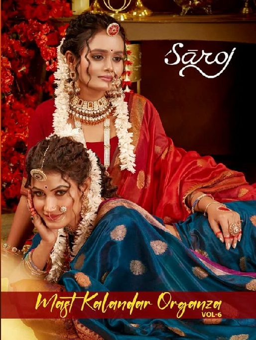 Saroj Mast Kalandar Organza Vol-6 Wholesale Soft Organza Sarees