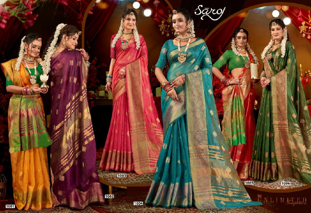 Saroj Mast Kalandar Organza Vol-8 Wholesale Soft Organza Sarees