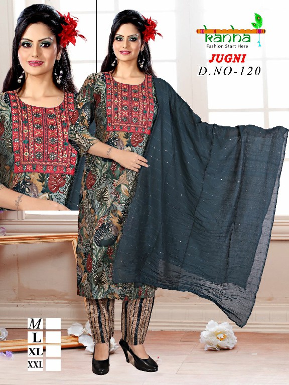 Kanha Jugni Wholesale Heavy Muslin 3 Piece Readymade Suits