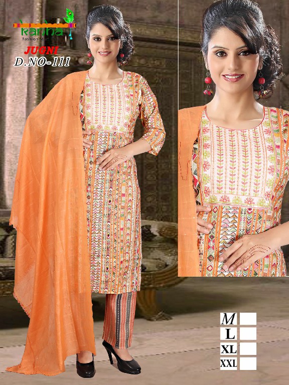 Kanha Jugni Wholesale Heavy Muslin 3 Piece Readymade Suits