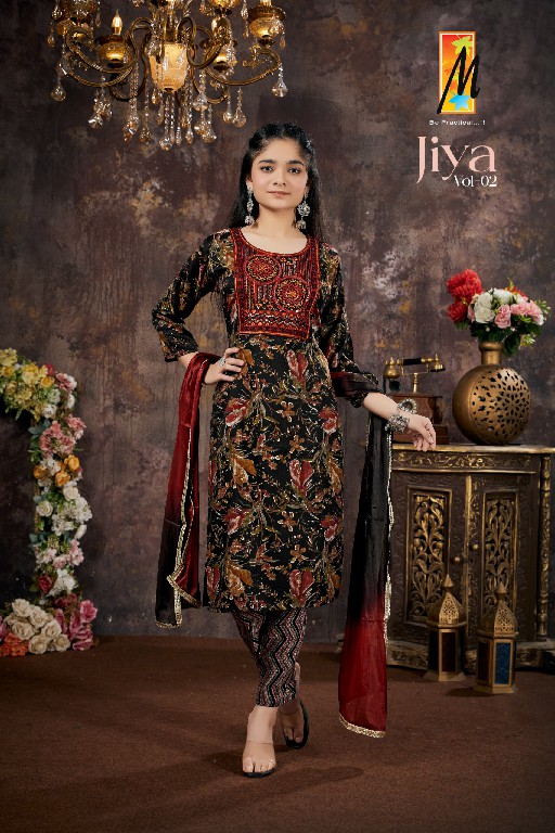 jiya vol 2 by master capsule rayon readymade kids modern salwar suit set