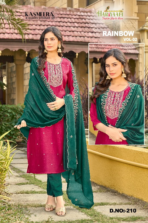 rainbow vol 2 by hariyaali vichitra silk fully stitch combo set suits for women