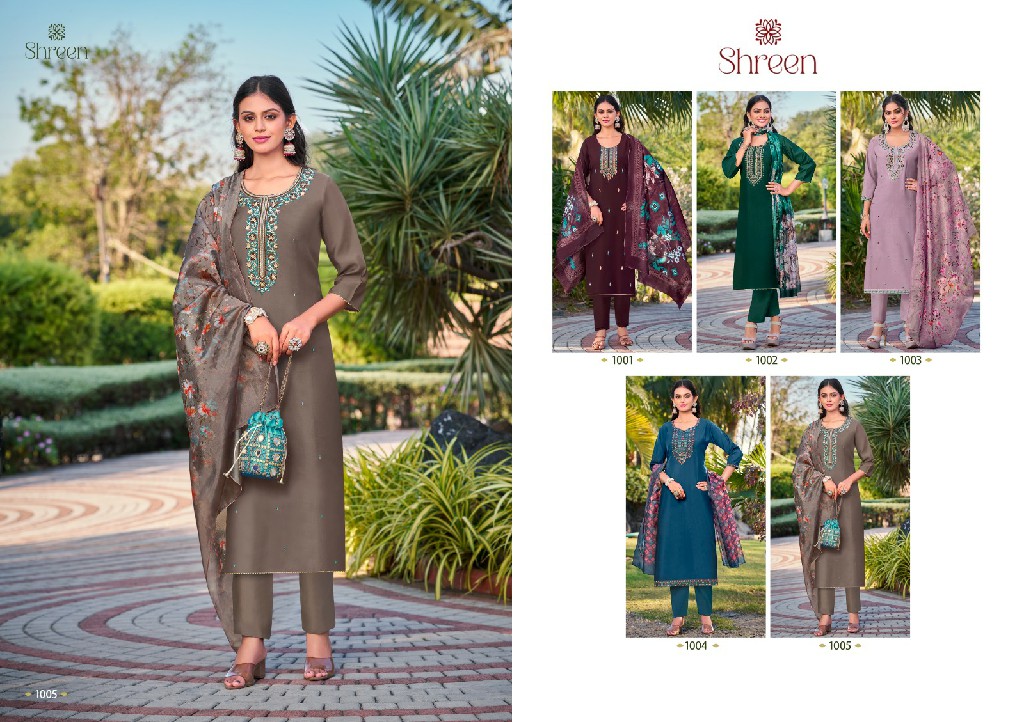 Shreen Alexa Vol-6 Wholesale Roman Silky Readymade 3 Piece Salwar Kameez