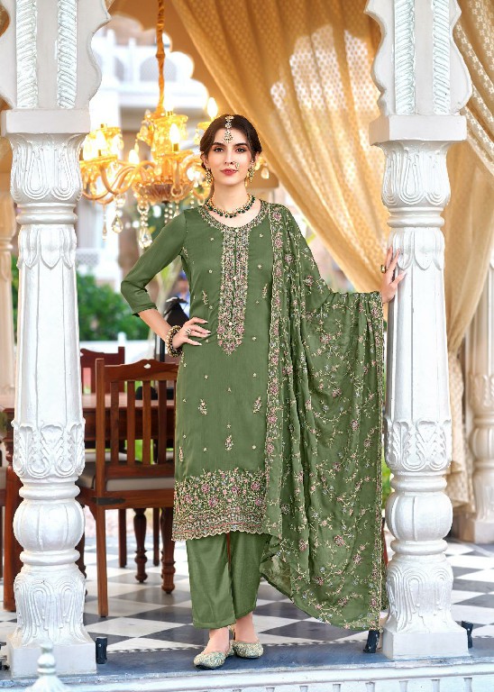 Bela Lyra Wholesale Chinon Silk Fabrics Straight Function Wear Salwar Kameez